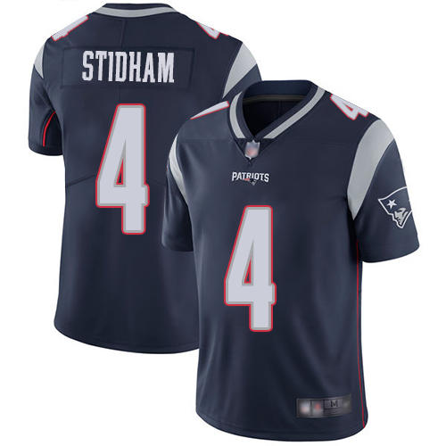 New England Patriots Limited Navy Blue Men 4 Jarrett Stidham Home NFL Jersey Vapor